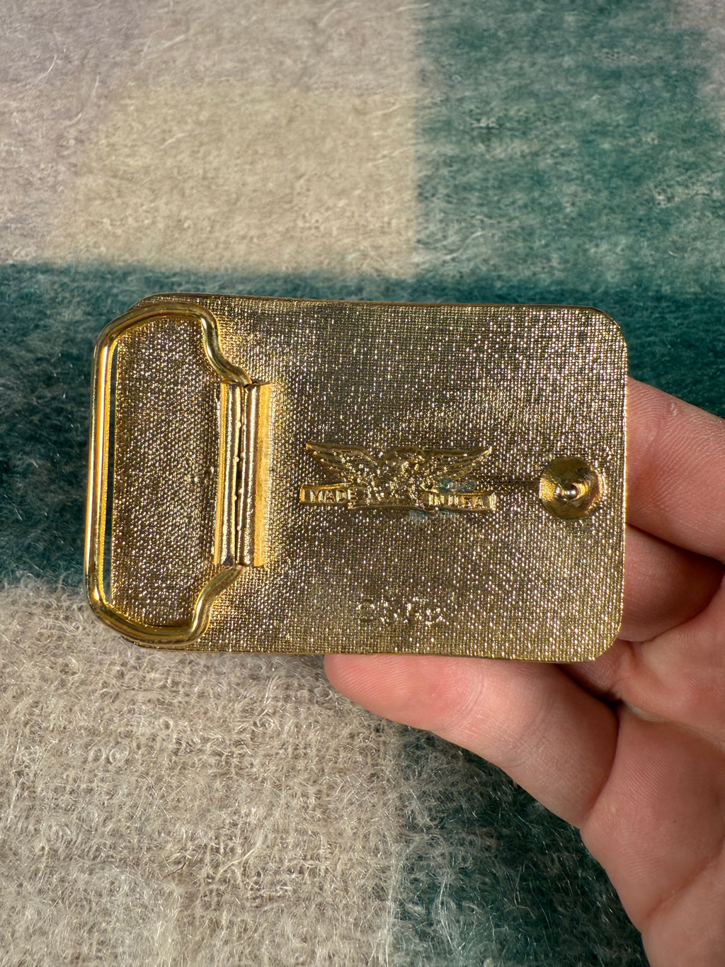 Vintage Retired No Address, Phone, Clock Money Belt Buckle