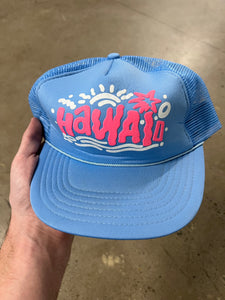 Vintage 80s Hawaii Puffy Print Trucker Hat