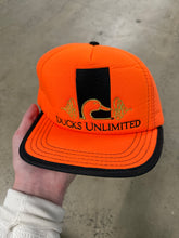 Load image into Gallery viewer, Vintage 90s Ducks Unlimited Orange Trucker Hat
