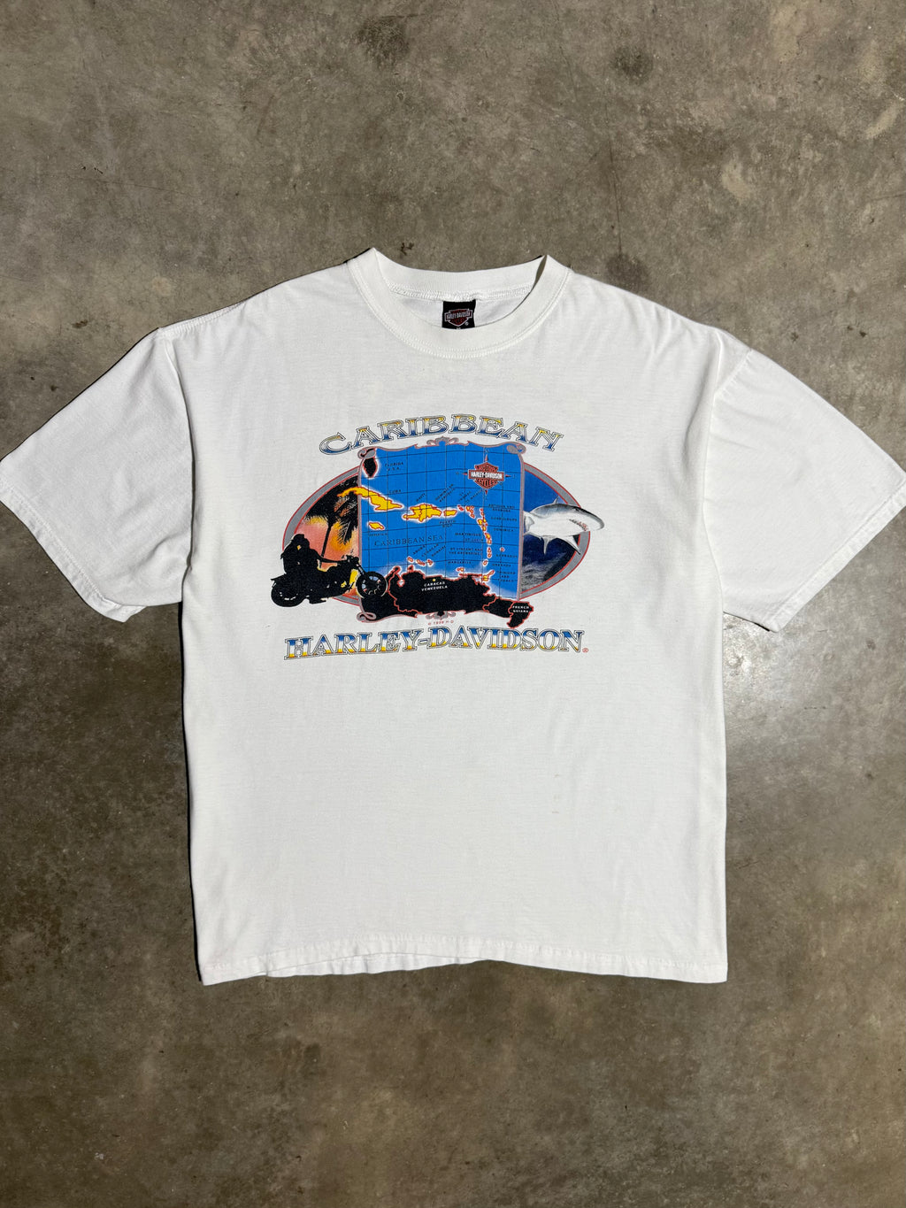 Vintage 1998 Harley Davidson Caribbean T-Shirt (2XL)