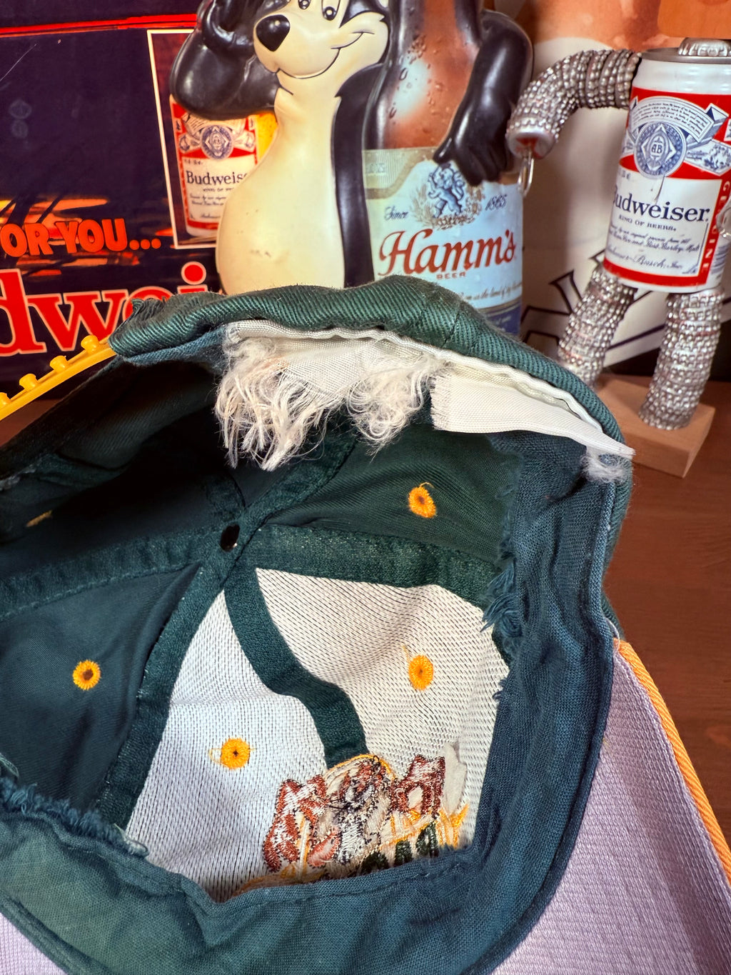 Vintage 90s Packers Taz Faded Snapback Hat