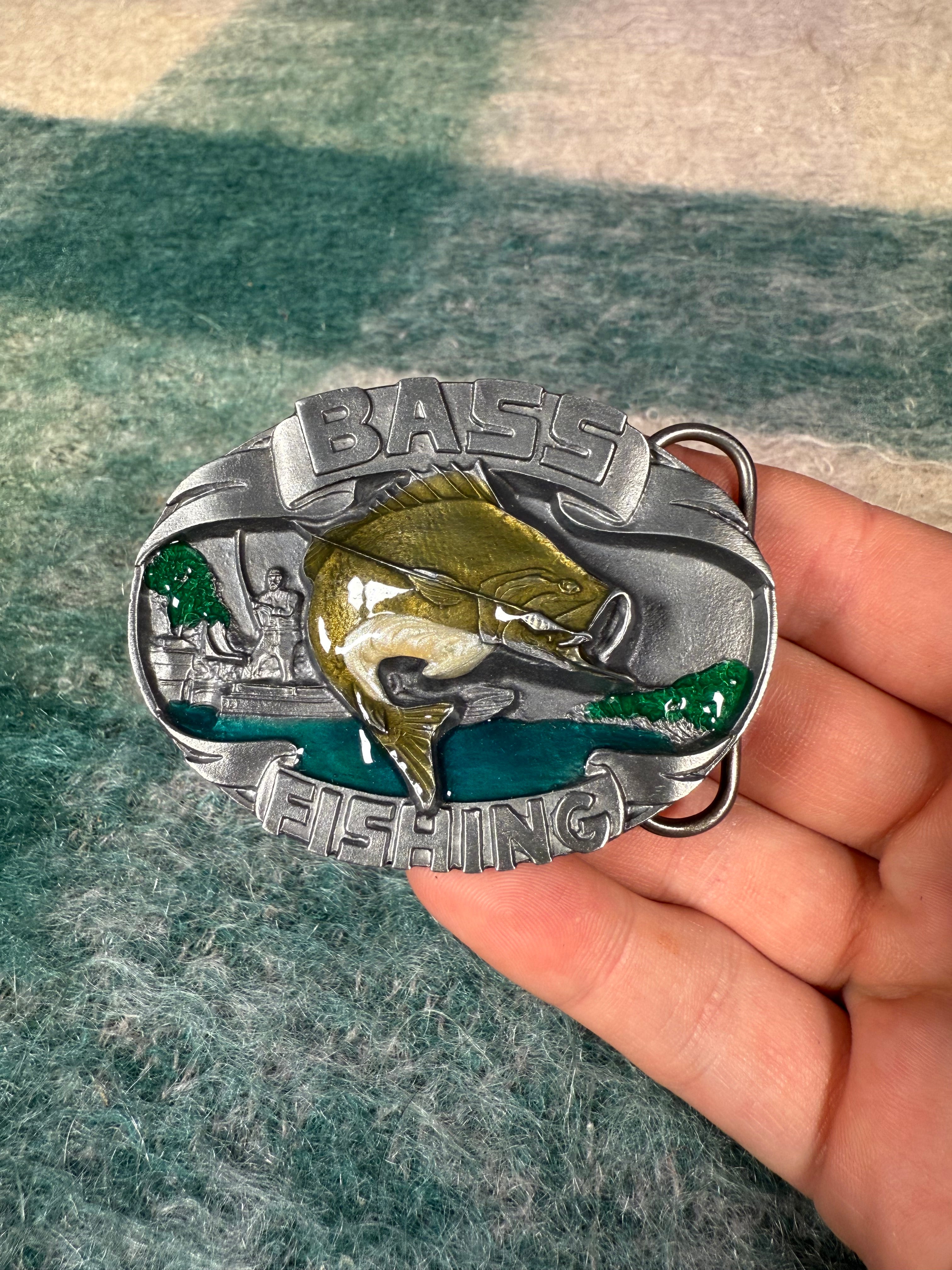 Vintage Bass Fishing Belt Buckle