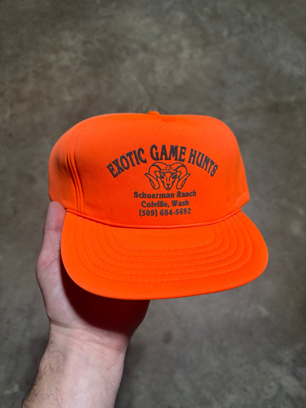 Vintage Exotic Game Hunts Hidden Pocket Snapback