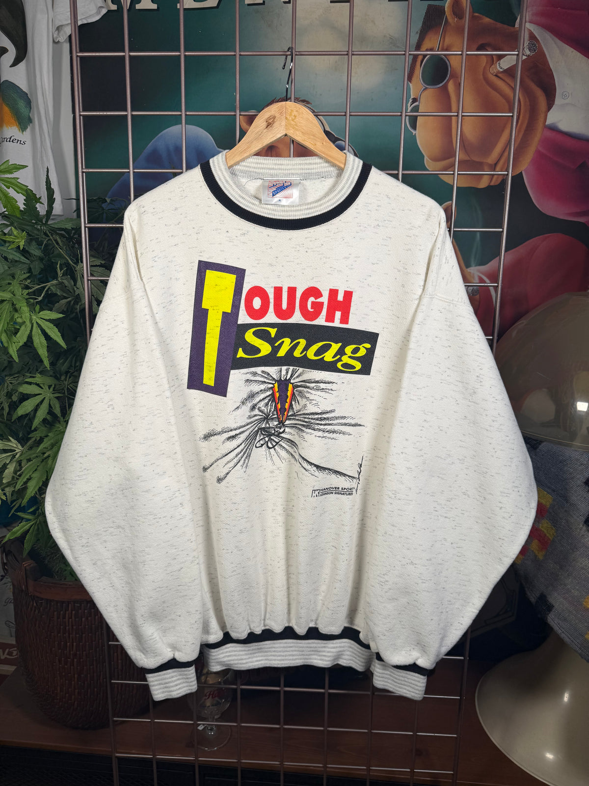 Vintage Tough Snag Fishing Double Sided Crewneck (XL)