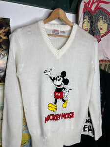 Vintage 80s Mickey Mouse Knit Sweater (WL)