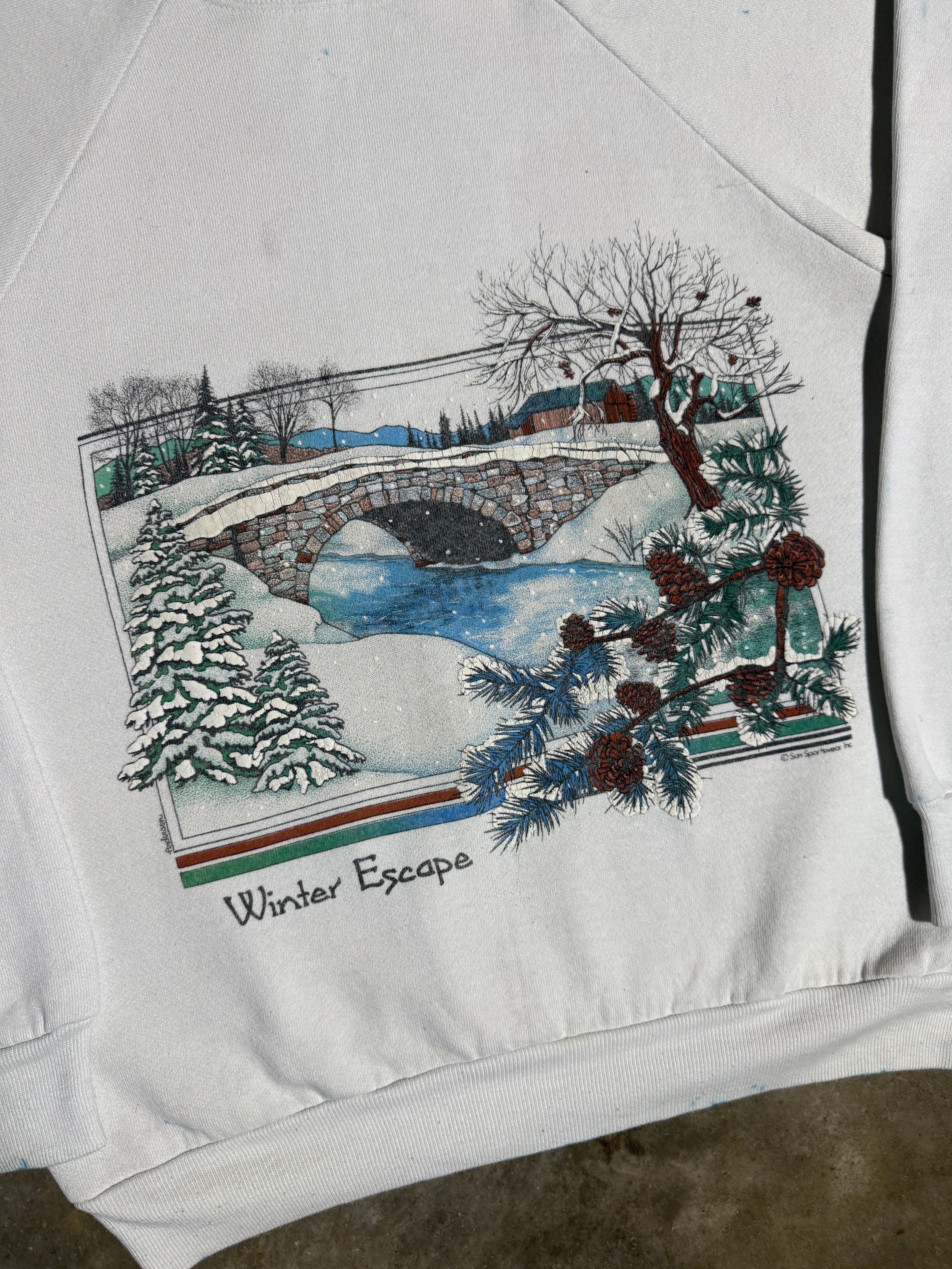 Vintage 80s Winter Escape Crewneck (M)