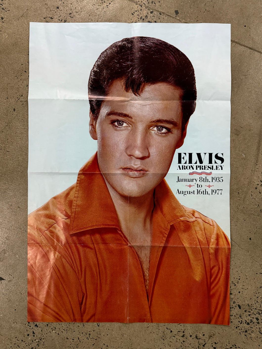 Vintage In Memory of Elvis Double Sided Poster (21x31)