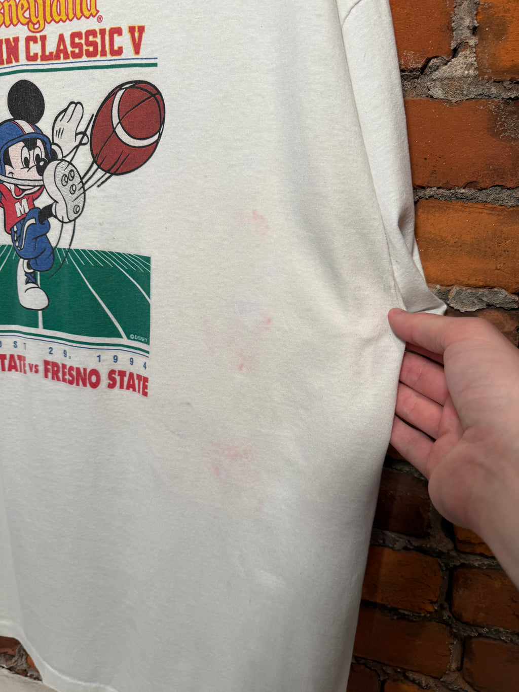 Vintage 1994 Disneyland Pigskin Classic OSU Vs Fresno Football Game Tee (2XL)