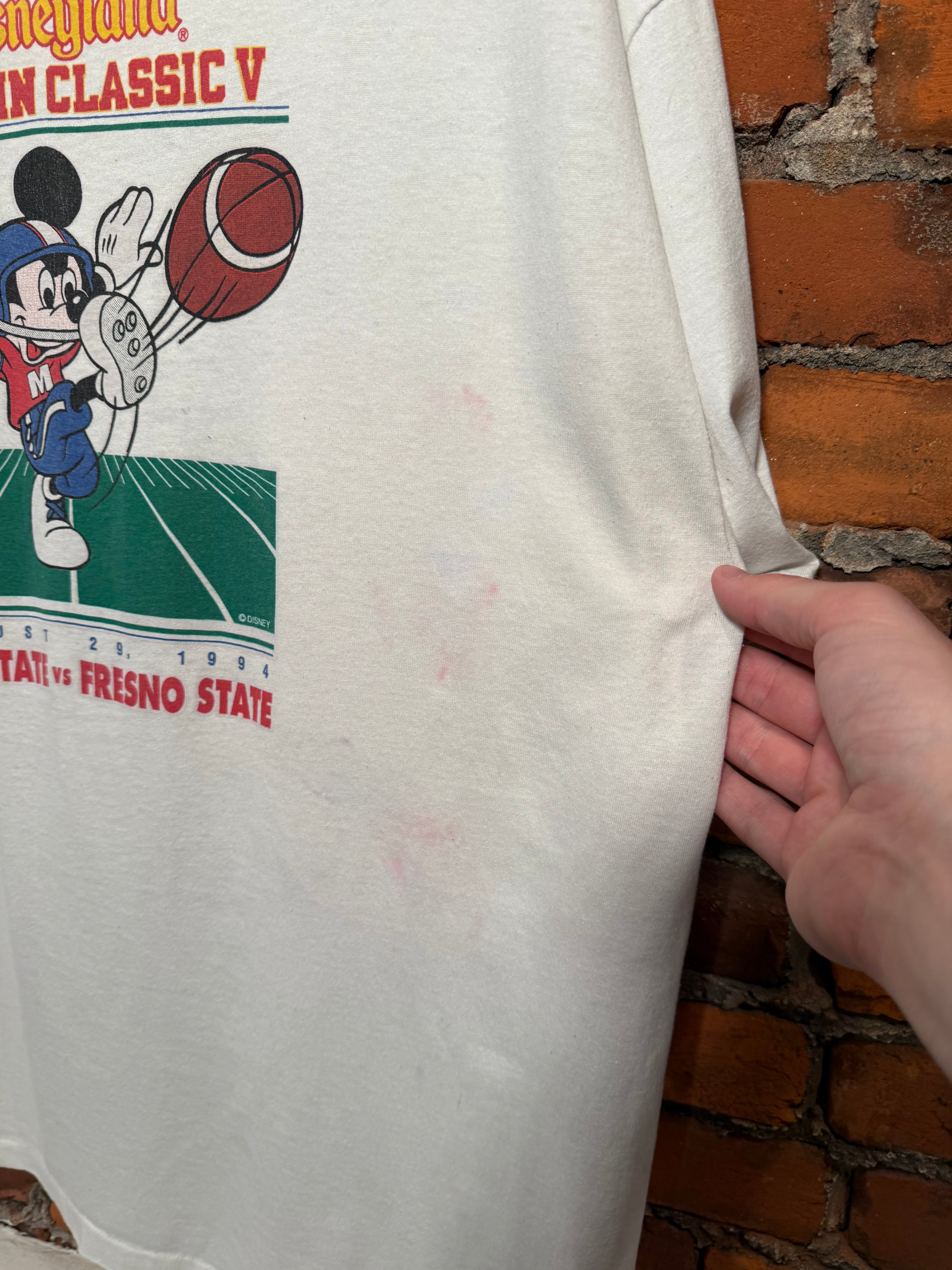 Vintage 1994 Disneyland Pigskin Classic OSU Vs Fresno Football Game Tee (2XL)