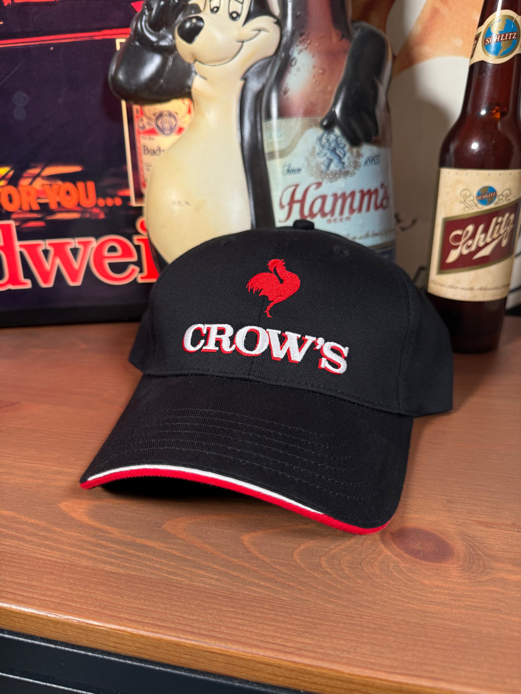 Vintage Y2K Crow’s Seed Red and Black K Products Hat