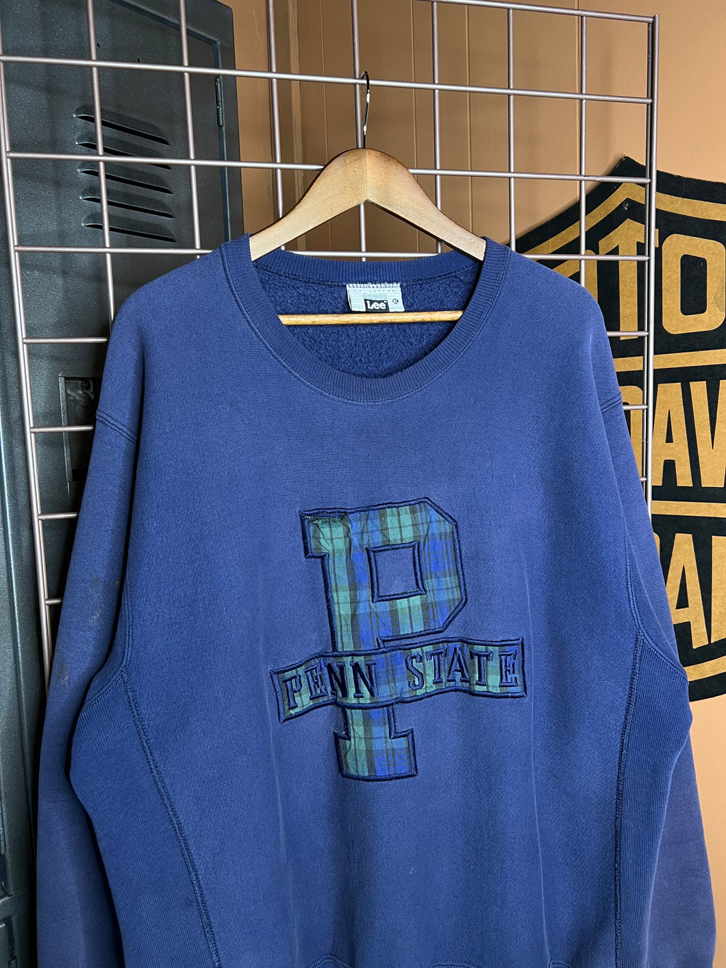 Vintage Penn State Plaid Embroidered Crewneck (XL)
