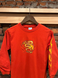 Vintage Youth Utility Dragon Flame Longsleeve (Youth Medium)