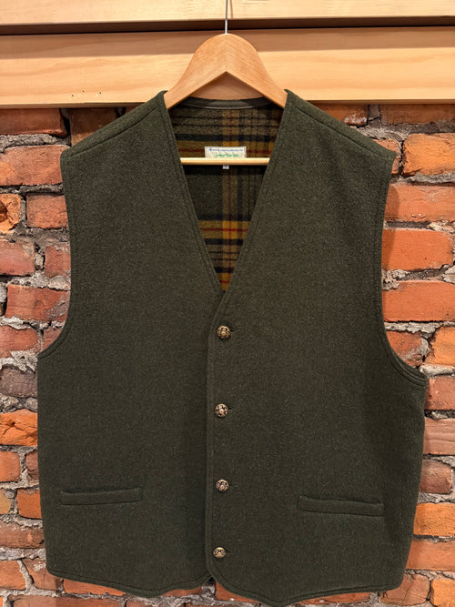 Jimmy Hourihan Wool Plaid Interior Vest (L)