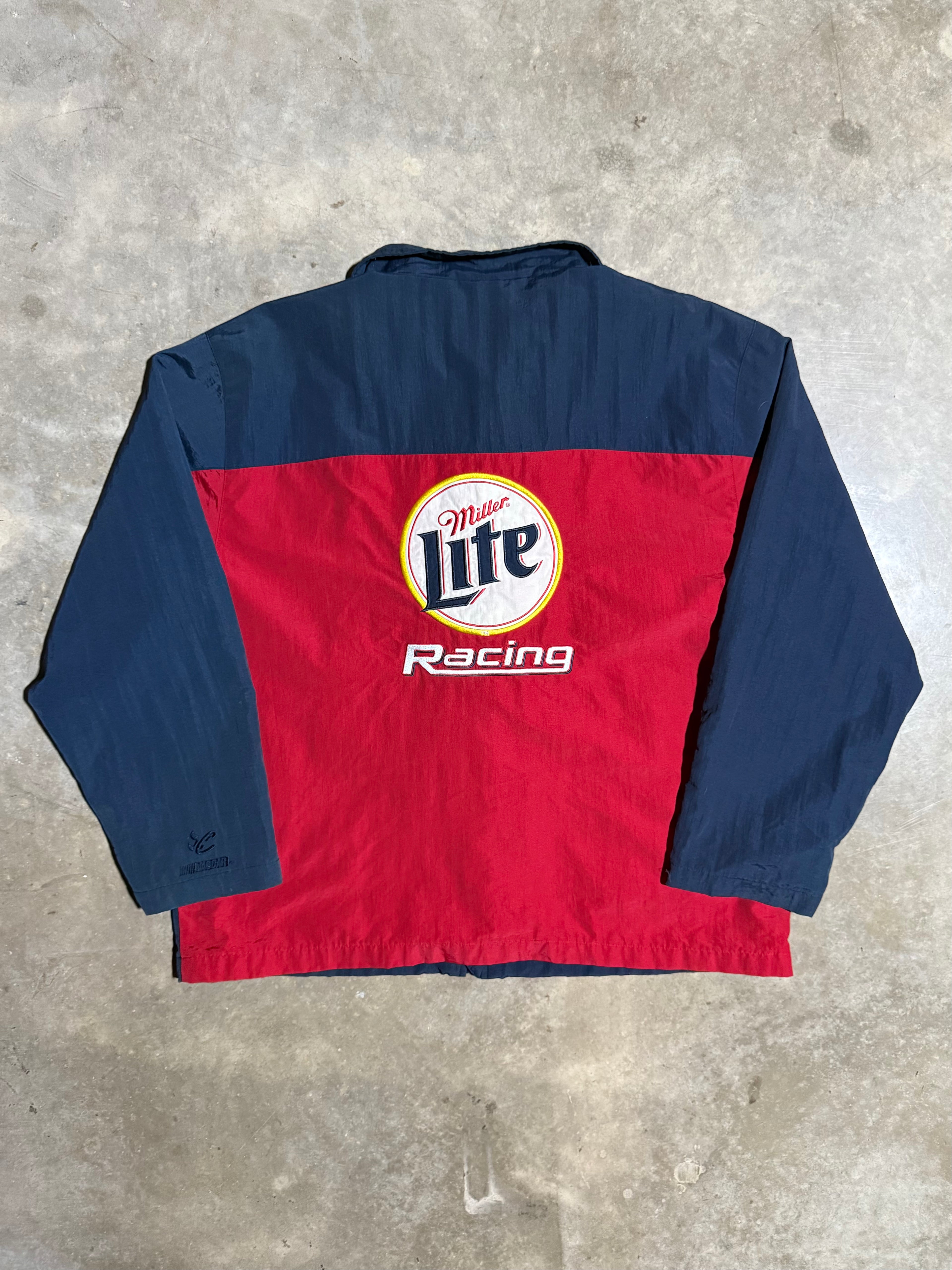 Vintage Miller Lite Racing Rusty Wallace Nascar Windbreaker (2XL)