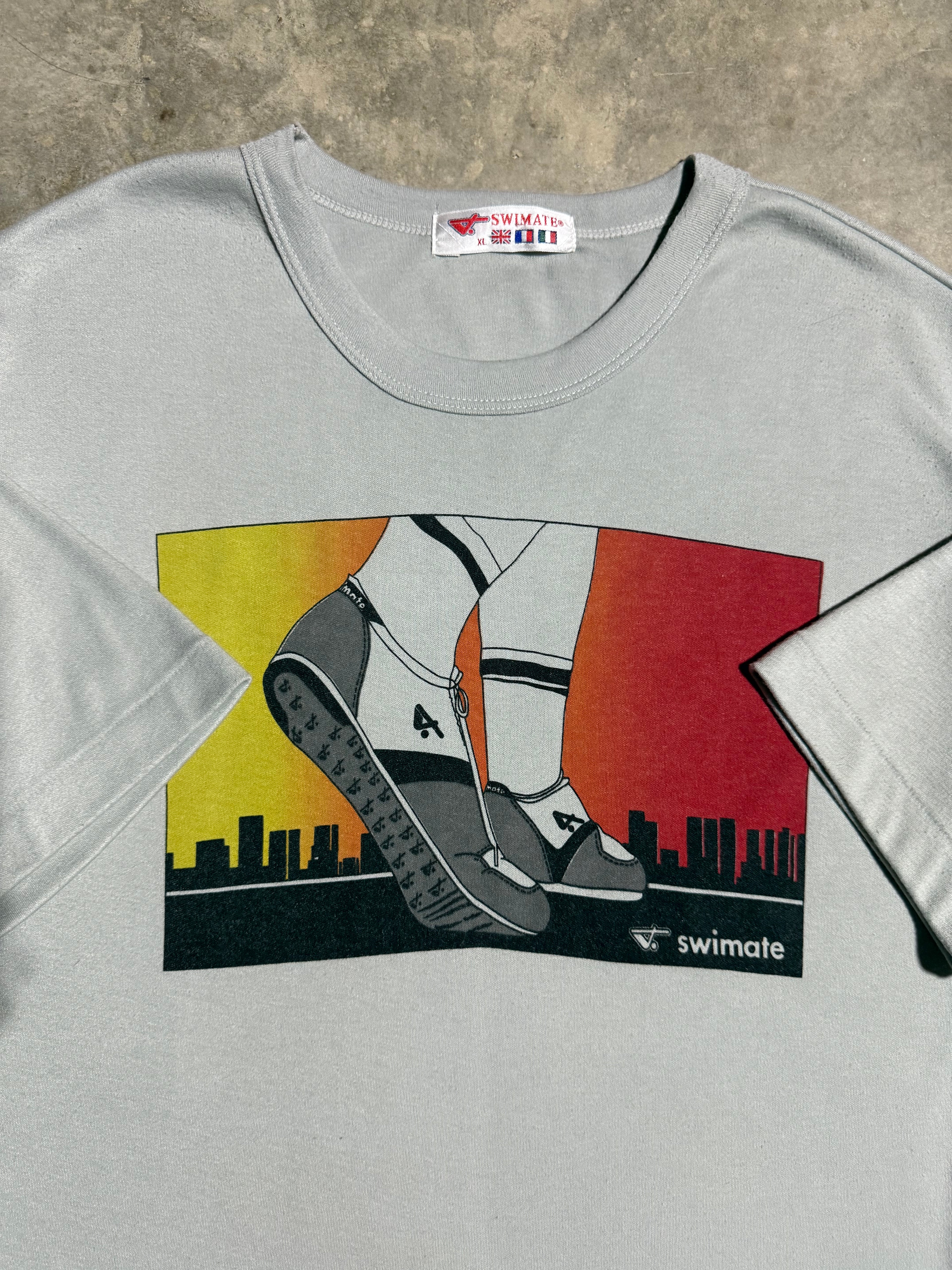 Vintage 80s Swimate American Sneaker T-Shirt (L)