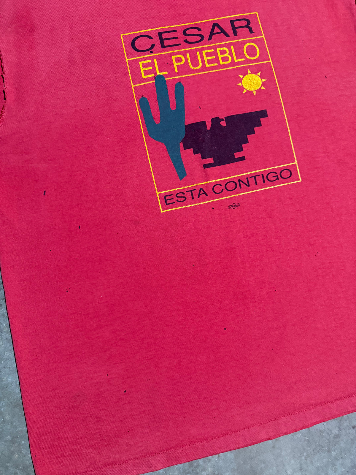 Vintage 90s Cesar El Pueblo Red Cutoff Tee (XL)