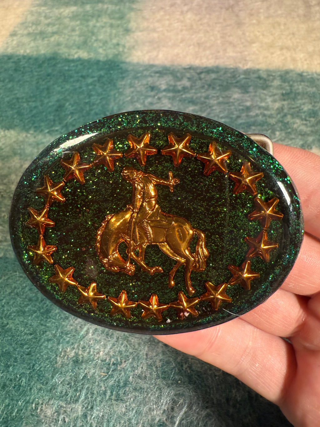 Vintage Sparkly Cowboy Belt Buckle