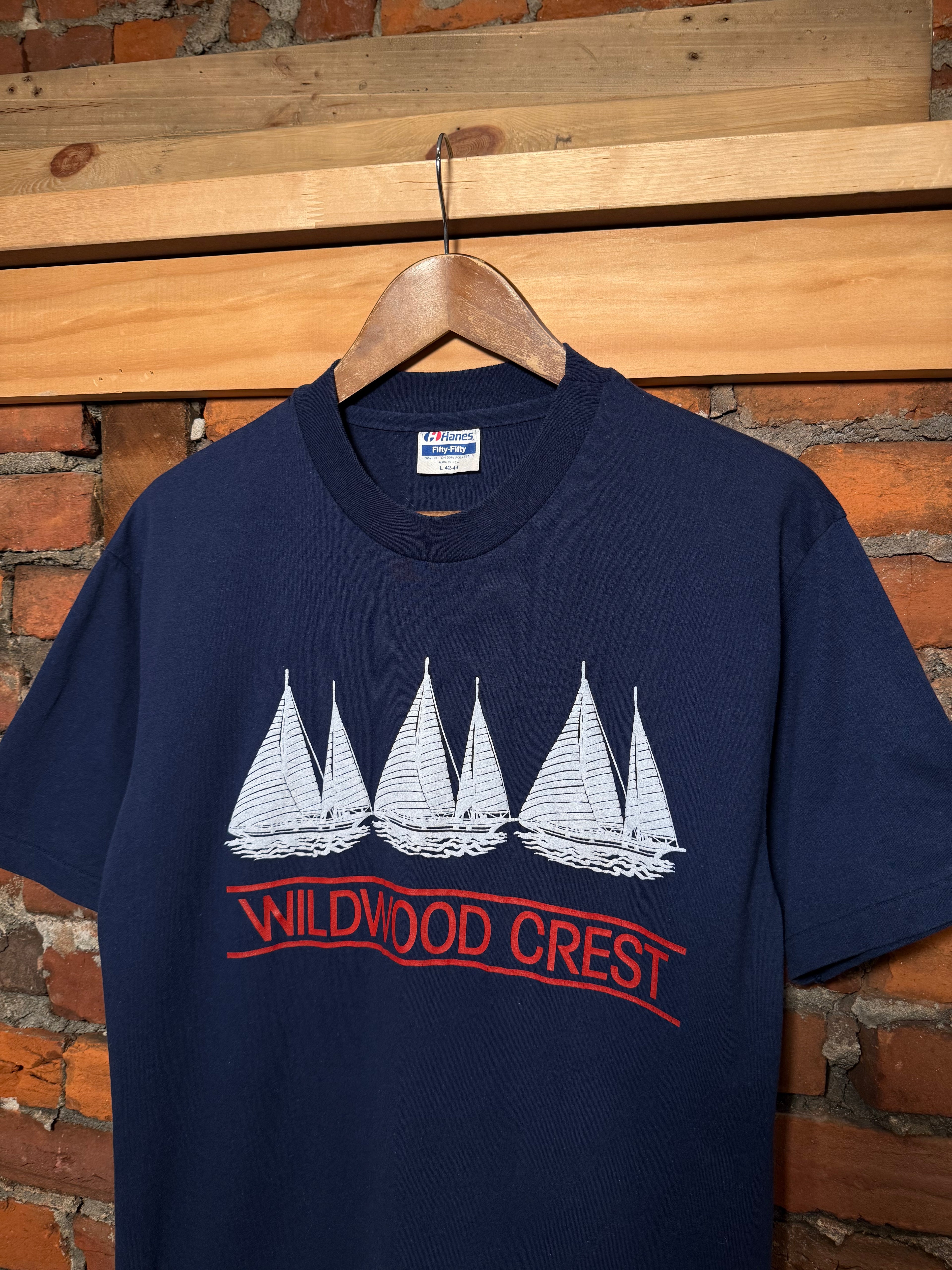 Vintage Early 90s Wildwood Crest Sailboats T Shirt (L)