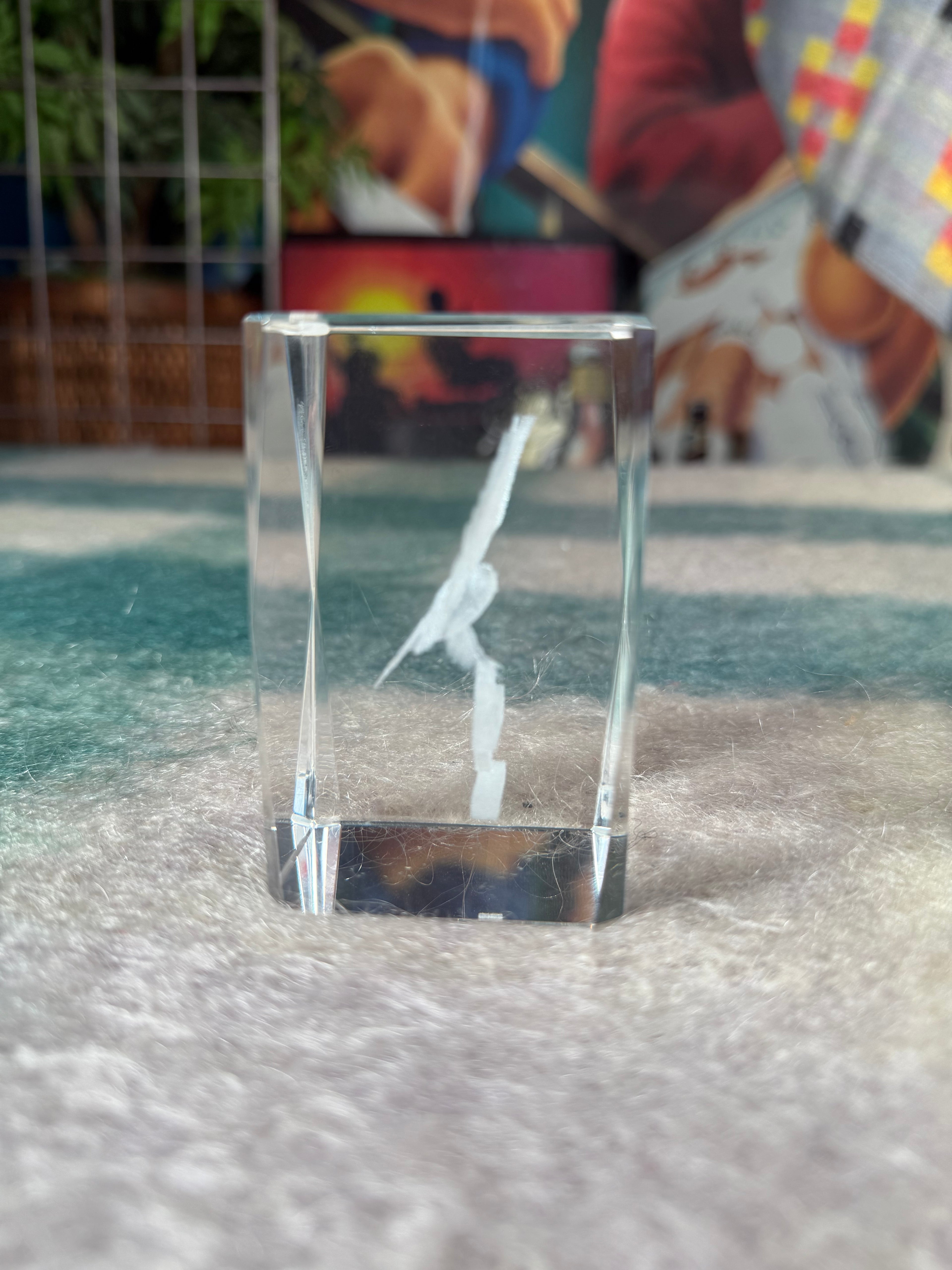 Vintage Harley Davidson 3D Glass Display