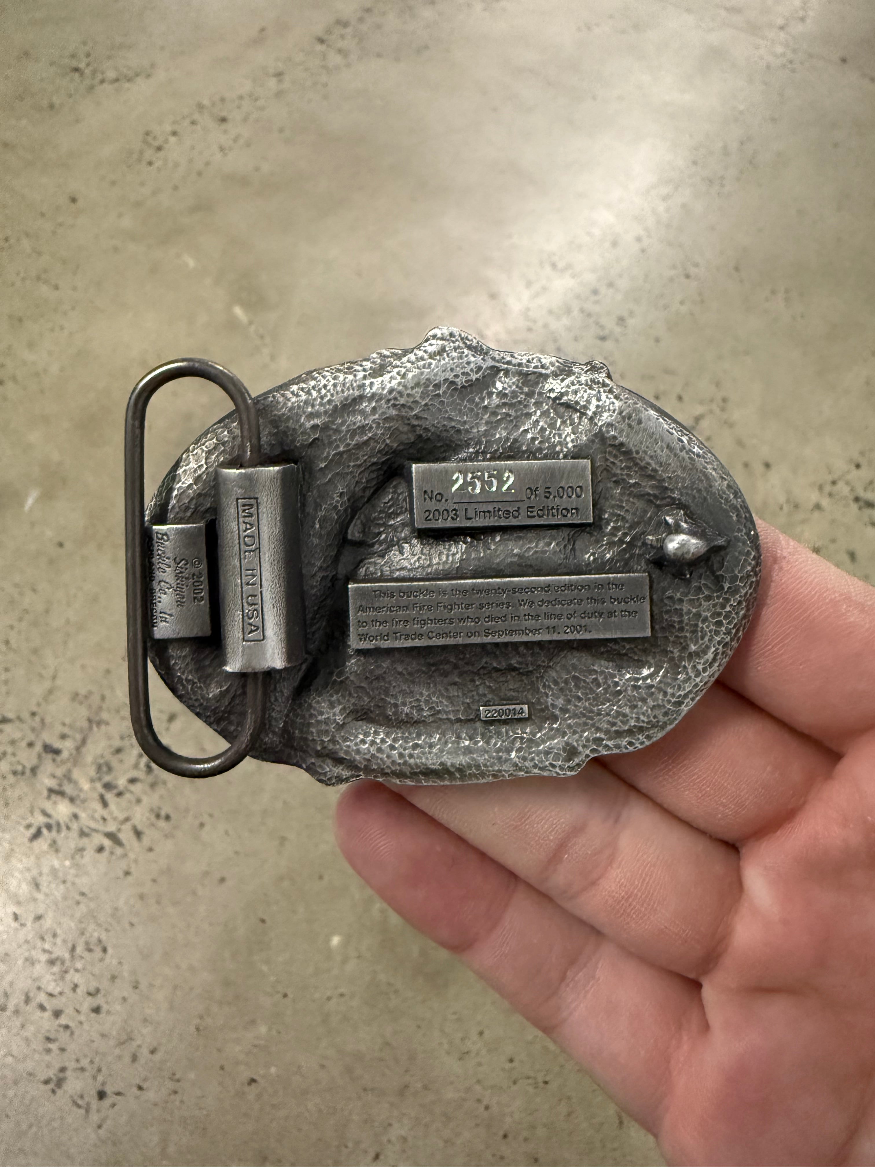 Vintage 2003 American Firefighter Belt Buckle