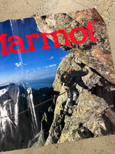 Load image into Gallery viewer, Vintage Marmot Rock Climber Advertisement Banner (47inx34in)

