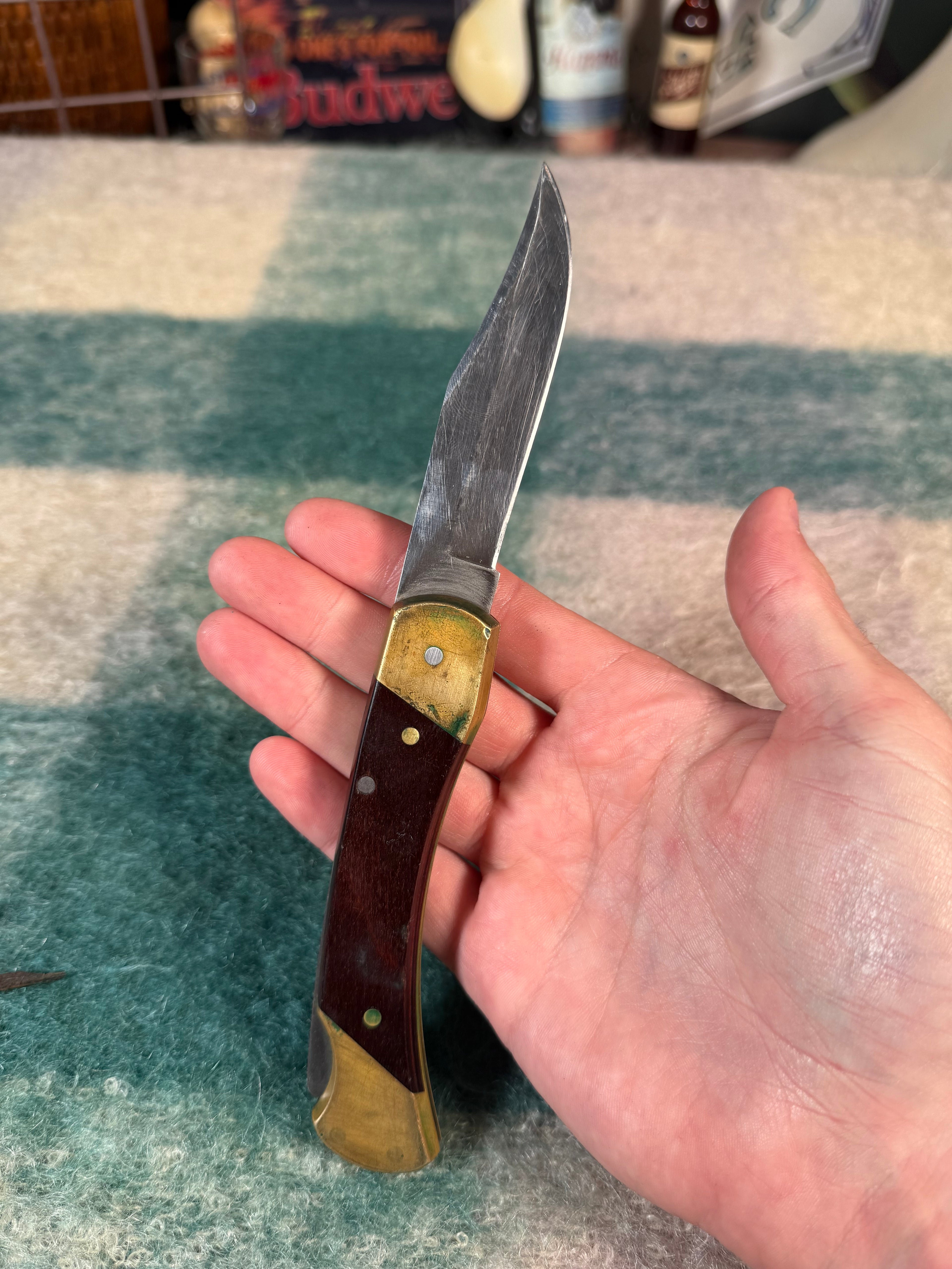 Vintage Harley Davidson Uncle Henry Knife with Leather Case