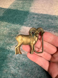 Vintage Brass Ram Belt Buckle