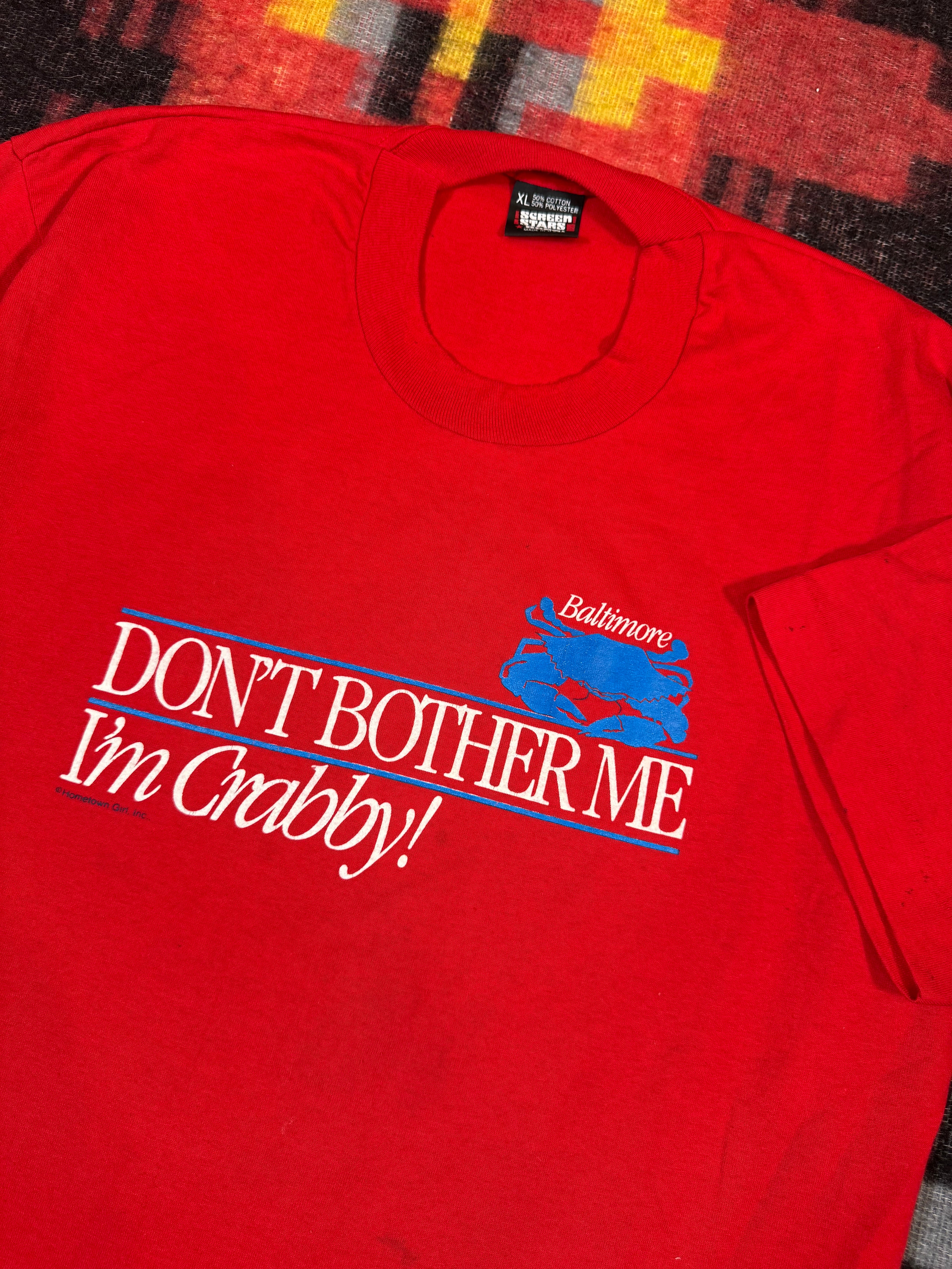 Vintage 90s Don’t Bother Me I’m Crabby Tee (L)