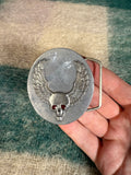 Vintage Winged Skull Belt Buckle