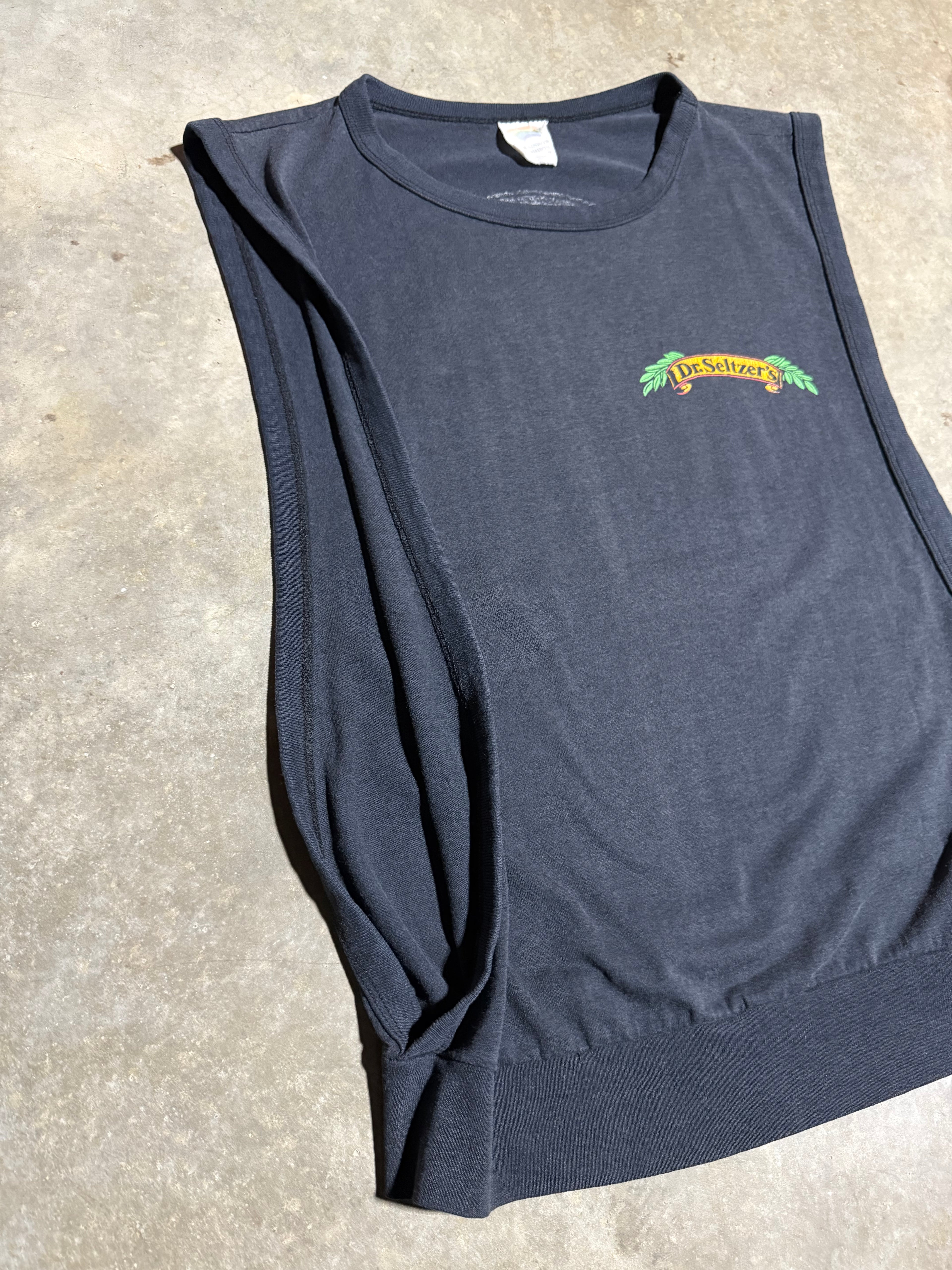 Vintage 80s Dr Seltzer Hangover Helper Sleeveless Shirt (M)
