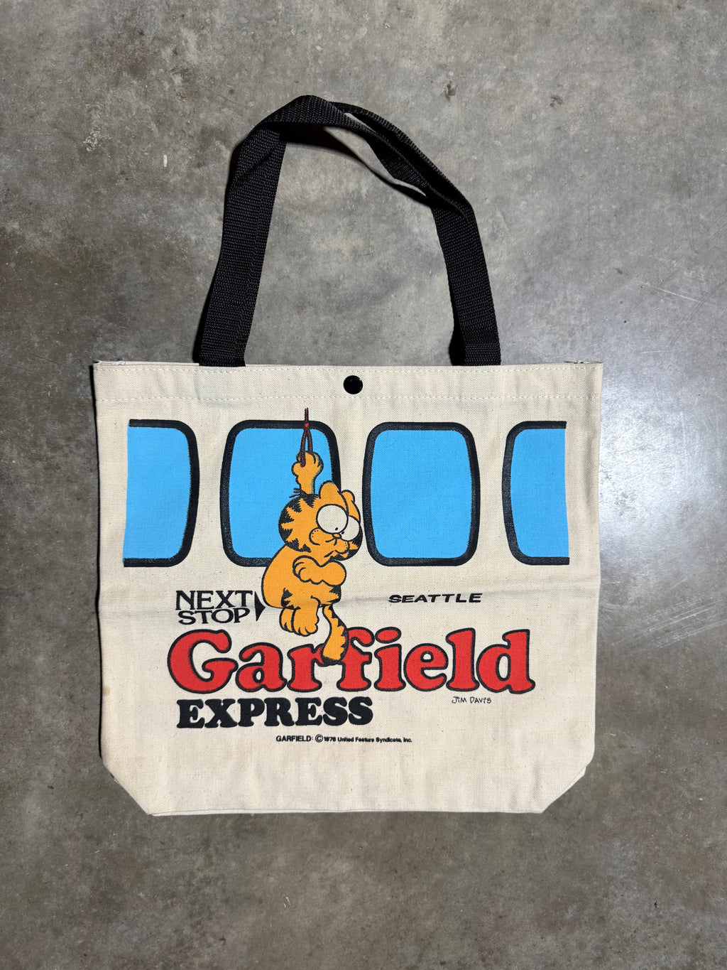 Vintage 1976 Garfield Express Seattle Tote Bag(Flaw)