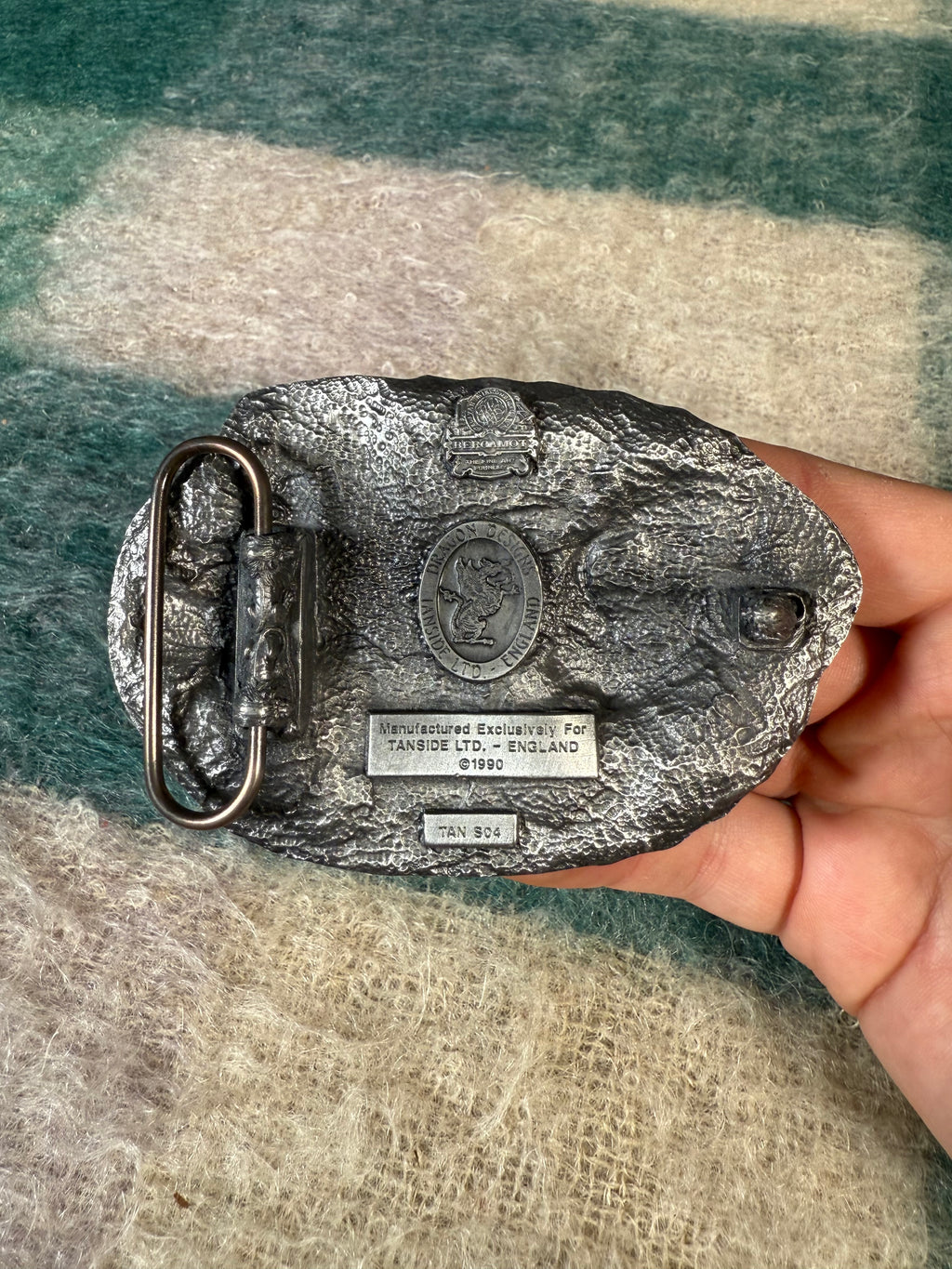 Vintage RIP Skeleton Gravestone Belt Buckle