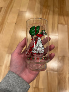 Lot of 2 Vintage Christmas Coca-Cola Glasses