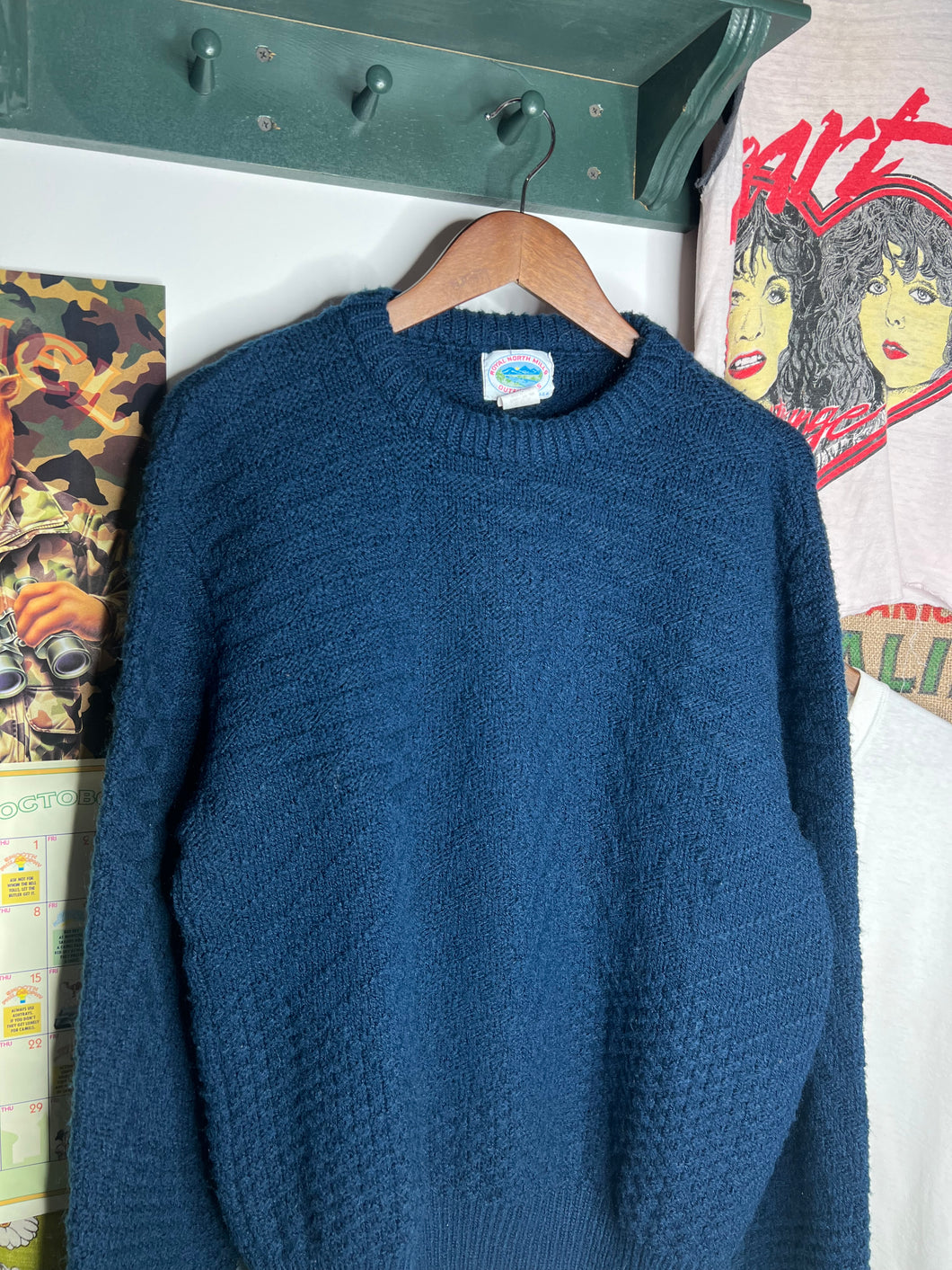 Vintage Royal North Mills Knit Sweater (L)