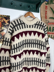 Vintage 100% Wool Heavyweight Knit Sweater (L)