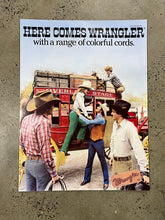 Load image into Gallery viewer, Vintage 1981 Here Comes Wrangler Poster (21x28inch)
