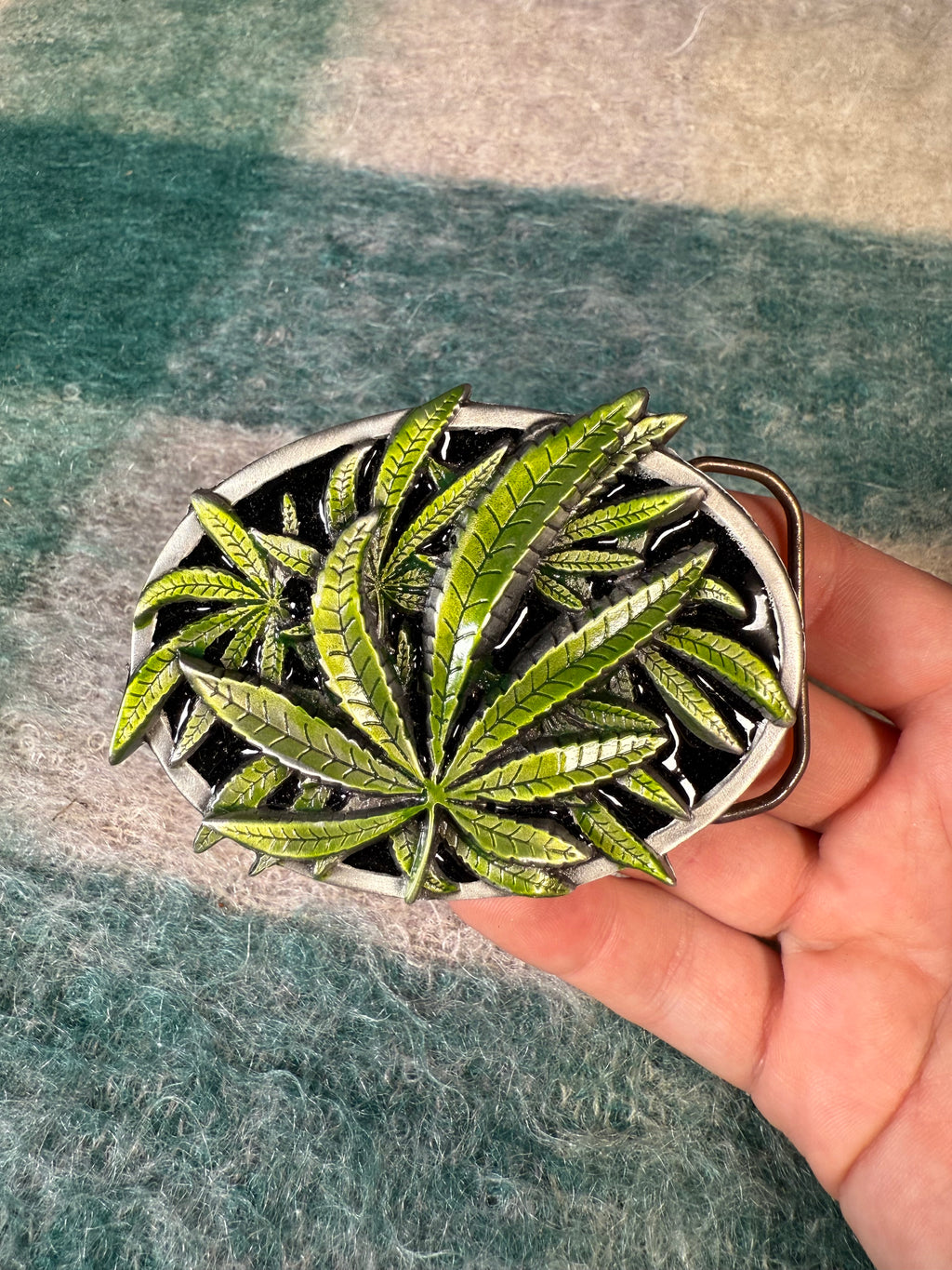 Vintage Weed Belt Buckle