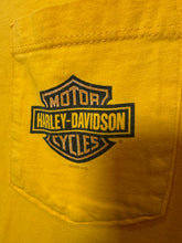 Load image into Gallery viewer, Vintage 2006 Yellow Harley Davidson Flame Pocket Tee (XL)
