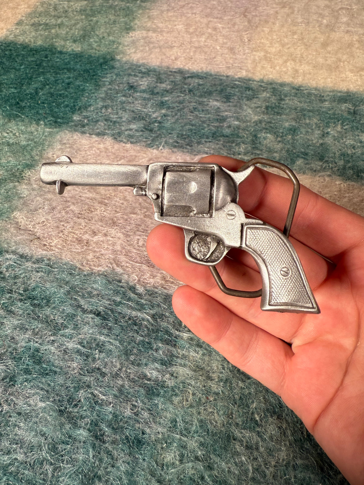Vintage Revolver No Color Belt Buckle
