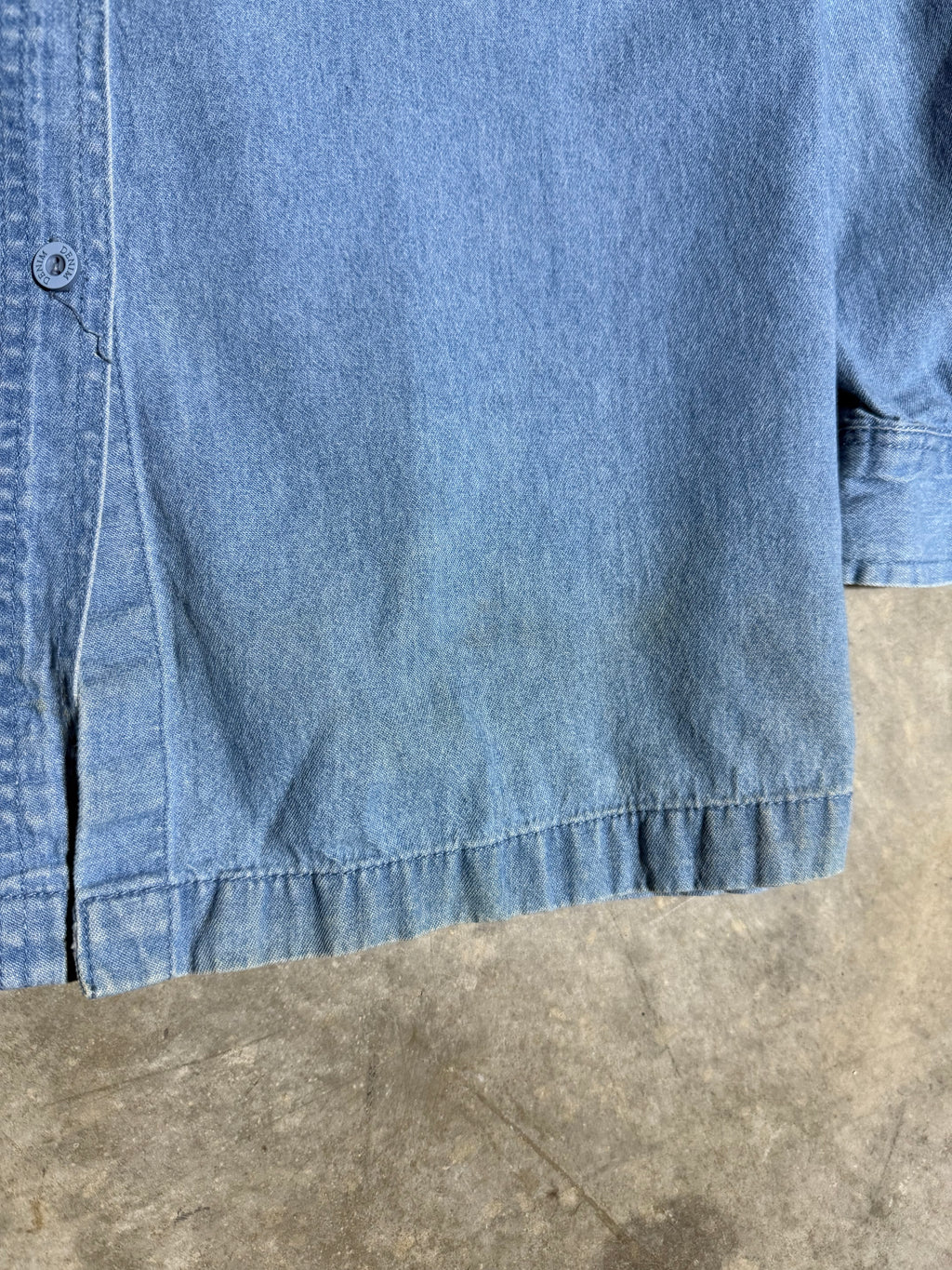 Vintage Hot Air Balloon Embroidered Denim Shirt (WS)
