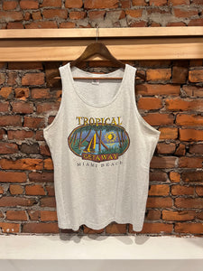 Vintage Miami Beach Tropical Getaway Tank Top (XL)