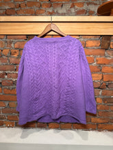 Load image into Gallery viewer, Vintage Purple Merino Wool Knit Sweater (WXL)

