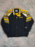 Vintage 90s Pittsburgh Steelers Starter Zip Up Puffy Jacket (2XL)