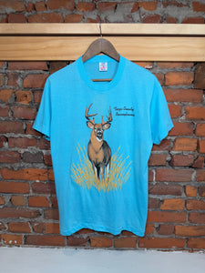 Vintage Puffy Print Deer Shirt (M/L)