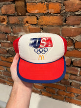 Load image into Gallery viewer, Vintage 1984 McDonalds Olympics Trucker Hat
