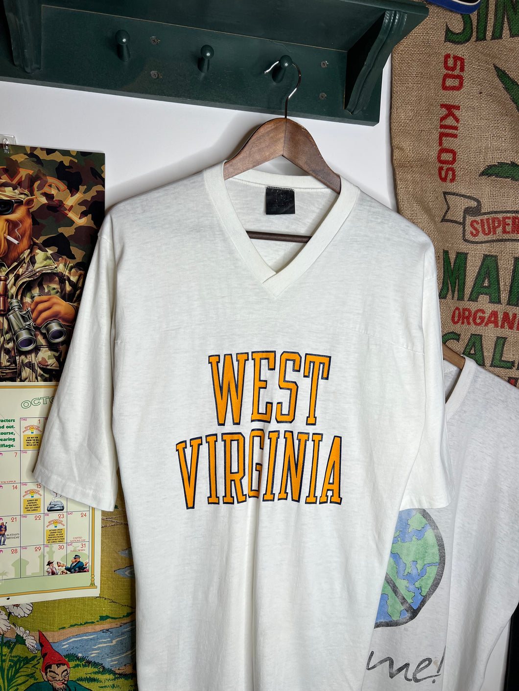 Vintage 80s West Virginia Jersey T-Shirt (M)