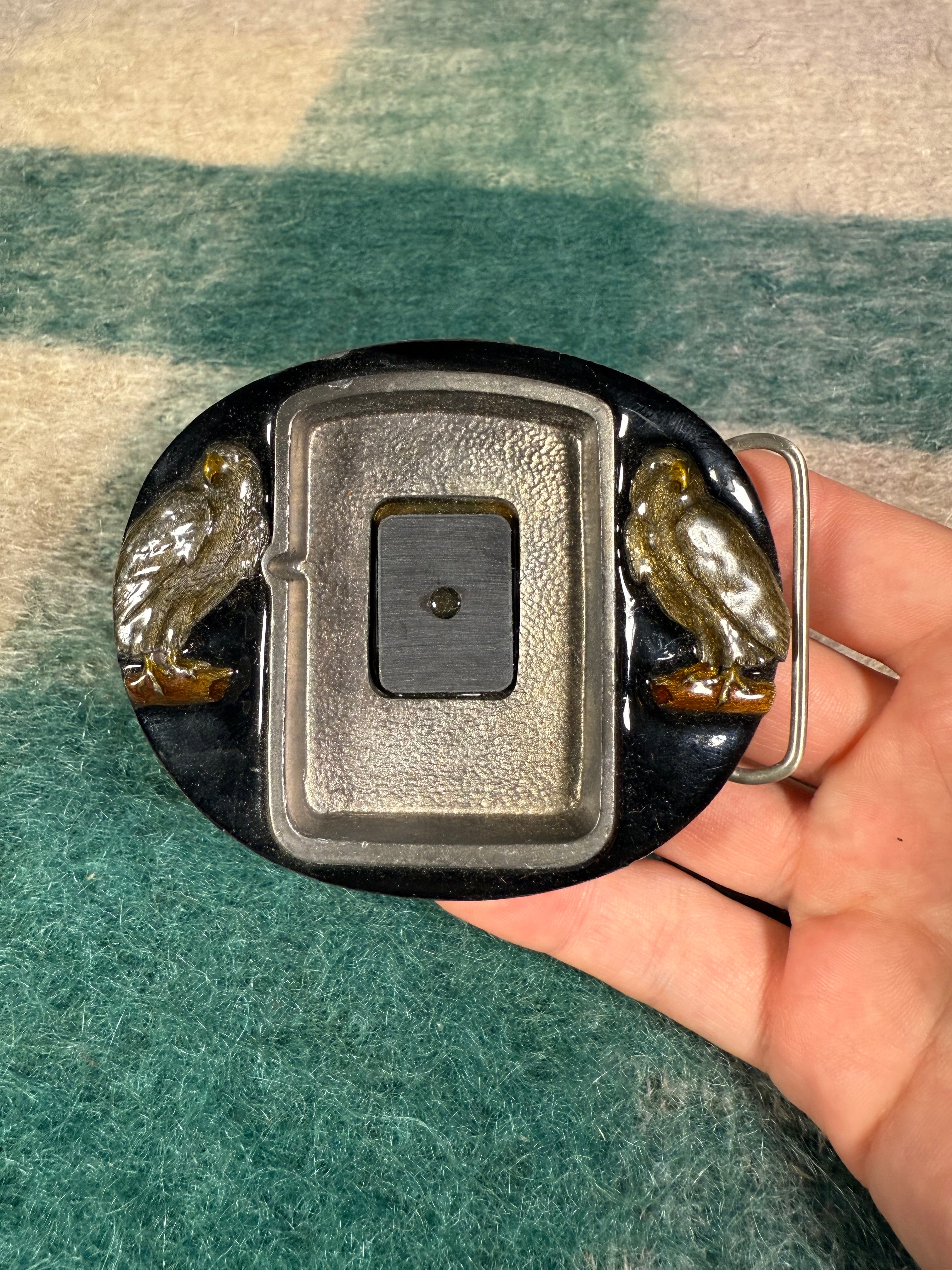 Vintage Eagle Zippo Lighter Holder Belt Buckle