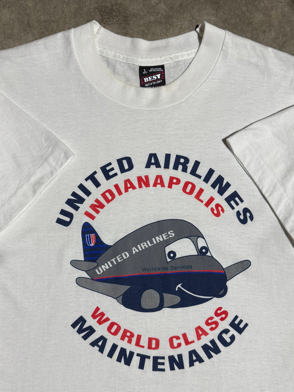 Vintage Early 90s United Airlines Indianapolis Tee (L)