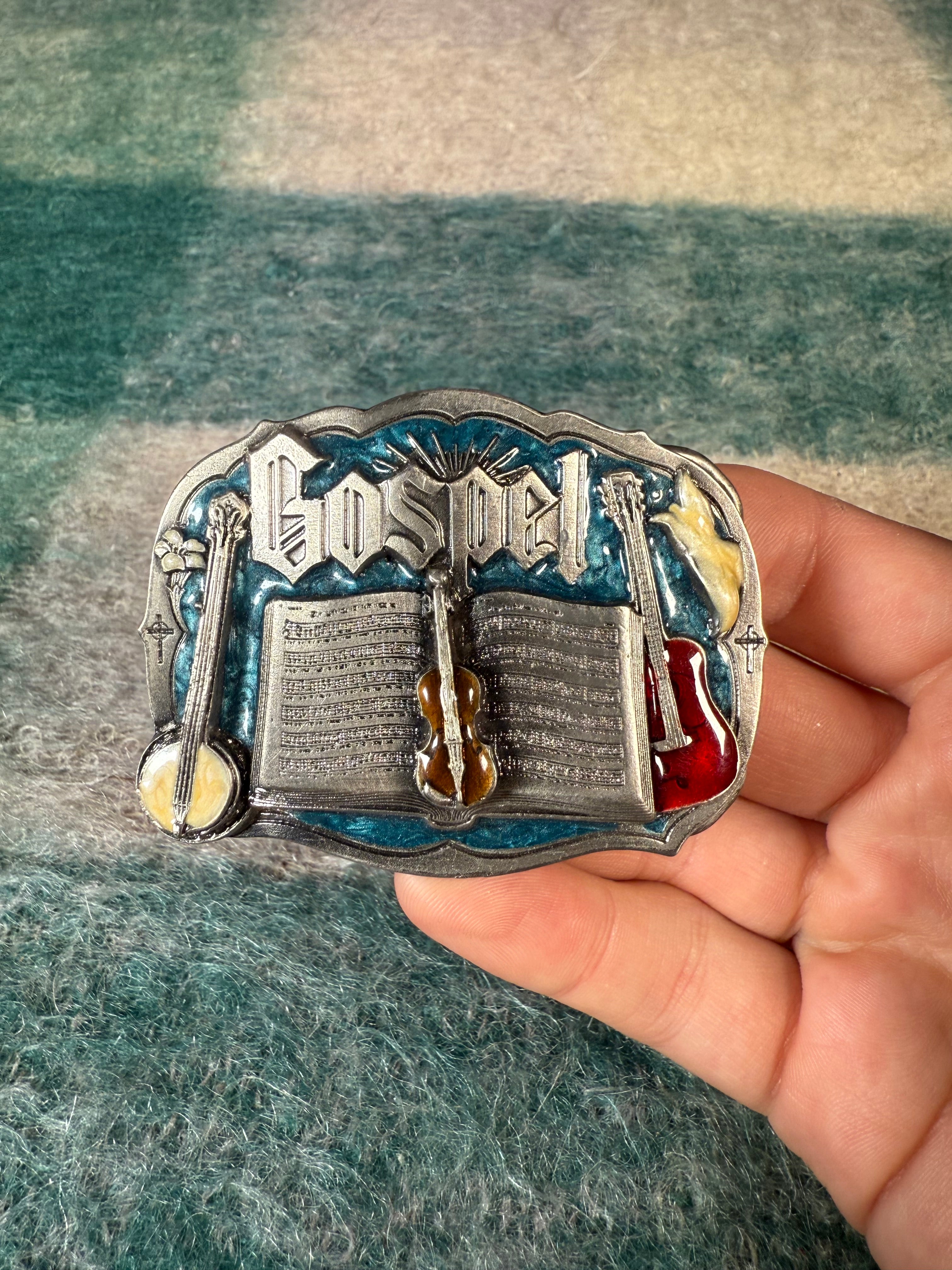 Vintage Gospel Multicolor Belt Buckle