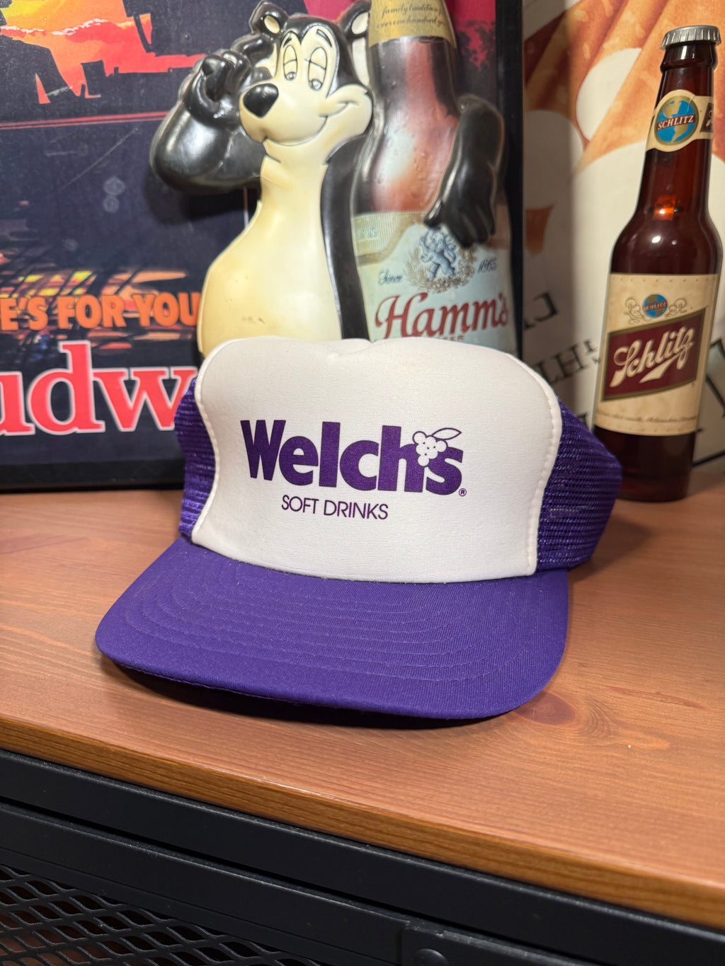 Vintage Welch’s Soft Drinks Trucker Hat